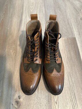 Stacy Adams Finnegan Wingtip Lace Boots - Men`s